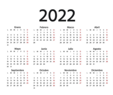 calendario 2022